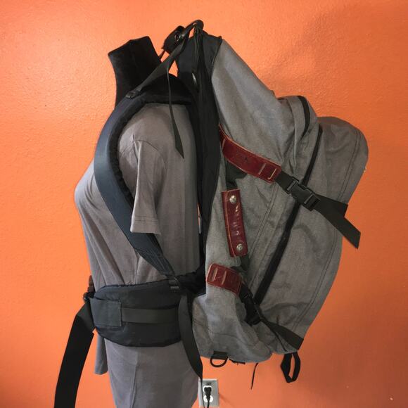 LL Bean Backpack Duffle Bag Gray Tactical Survival Rucksack X Large Vintage - Picture 3 of 15
